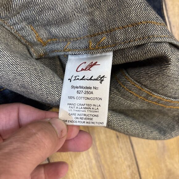 Cult Of Individuality Jean Vest XXL 2XL Distressed - Picture 10 of 10